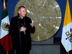 El secretario de Estado Vaticano, Pietro Parolin asistió al coloquio 'Migración y Desarrollo'. NTX /