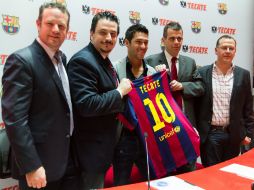 La marca cervecera estará en convenio con el club catalán. NTX /