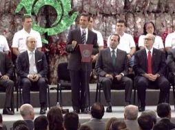 Enrique Peña Nieto participa en la inauguración de la ampliación de la empresa recicladora PetStar. TOMADA DE @MariaElenaBT  /