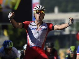 Pese a lo accidentado de la jornada, Kristoff fue el más rápido de los presentes. AFP /