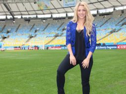 En la imagen, la intérprete posa previo a la clausura del Mundial. La foto tuvo máss de tres millones de likes. ESPECIAL /