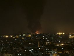 Aspecto de nuevos bombardeos de Israel a territorio de Gaza. AP /