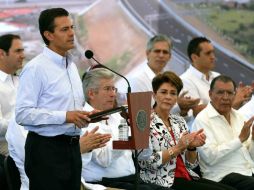 Enrique Peña Nieto realizó una gira por San Luis Potosí. NTX /