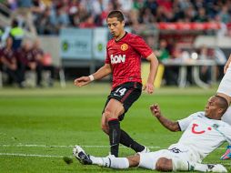 Javier Hernández aún es incierto en el ManU por lo que Van Gaal verá si responde como quiere. ARCHIVO /