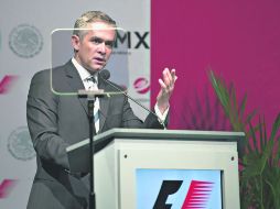 Escaparate. Miguel Ángel Mancera, pretende mostrar los atractivos turísticos del DF con el regreso de la F1. MEXSPORT /