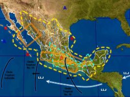 La Conagua alerta por la onda tropical 16 y un sistema de baja presión en el Pacífico. TOMADA DE @conagua_clima  /