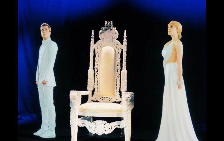 Hologramas de Peeta y Johanna en la Comic-Con de San Diego. ESPECIAL /
