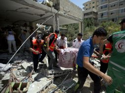 Milicianos palestinos aún disparaban cohetes contra el territorio israelí. AFP /