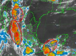 Se prevén lluvias fuertes en Sonora, Chihuahua, Sinaloa, Durango, Oaxaca, Chiapas y Veracruz. Tomada de @conagua_clima. ESPECIAL /