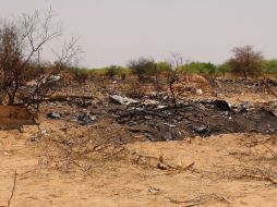 Aspecto del lugar donde se estrelló el avión de Air Algérie. EFE /