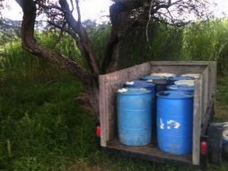 En el lugar se comercializaba gasolina y diésel de forma clandestina. ESPECIAL /