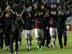 El equipo azulgrana selló su pase en el Hernando Siles de la Paz. EFE /