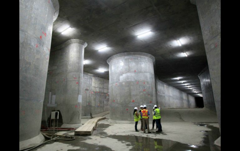 Los trabajos en las esclusas llevan un adelanto de 72%, mientras que la ampliación en general 77%, según las autoridades del canal. EFE /