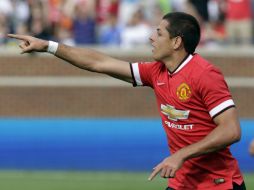 Javier anotó el tercer gol en la victoria de los Red Devils sobre Real Madrid en EU. AFP /