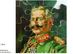 Los niños podían hacer un rompecabezas del Káiser alemán, Guillermo II (1859-1941). ESPECIAL /