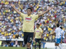 Raúl Jiménez se convirtió en el primer líder de goleo en solitario del presente torneo. MEXSPORT /