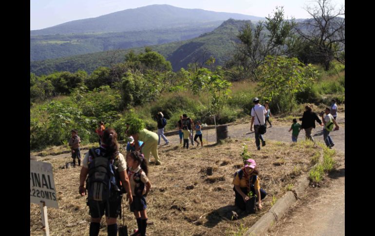 Se llevó a cabo una jornada de reforestación en la Barranca de Oblatos en colaboración con el Ayuntamiento de Guadalajara.  /