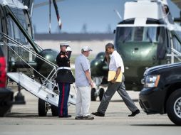 El presidente viajó el fin de semana a un campo de golf y a Campo David, el lugar de descanso de los presidentes. ARCHIVO /