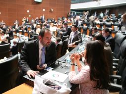 En el Senado, hubo una confrontación entre líderes de las bancadas en el Senado. NTX /