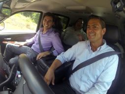 El Presidente cumple una gira de trabajo en Veracruz, en donde estuvo acompañado de 'Checo' Pérez. Tomada de presidencia.gob.mx. ESPECIAL /