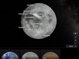 Basta con entrar al apartado 'Earth' de los mapas de Google y elegir el cuerpo celeste que se desea conocer. ESPECIAL /
