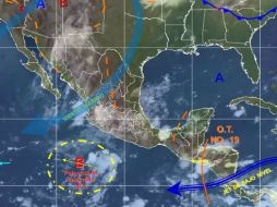 La onda tropical 19 provocará un incremento en el potencial de lluvias en el sur del país. TOMADA DE smn.cna.gob.mx  /