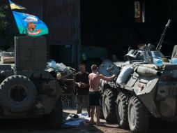 Las fuerzas militares ucranianas rodean la ciudad de Donetsk, donde los separatistas están concentrados. AP /