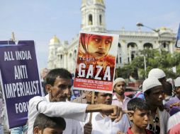 Israel se manifiesta en solidaridad con Gaza. EFE /