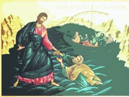 Jesús se presenta como Salvador mediante actos significativos, como el rescate de Pedro.  /