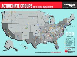 El censo del SPLC se basa en publicaciones y webs de grupos de odio, reportes ciudadanos, noticiosos y policiacos. Foto: @splcenter. ESPECIAL /