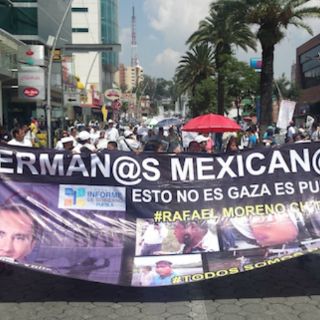 Protestan en Puebla contra Moreno Valle