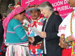 El Gobierno de Jalisco entrega apoyos a comunidades wirrárikas en el Día Internacional de los Pueblos Indígenas.Tomada de @SGG_Jalisco. ESPECIAL /