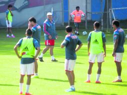 Tras la práctica matutina de ayer en Verde Valle y un descanso, el equipo que fue convocado para el duelo de Copa ante Coras.  /