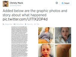 'Me hizo desvestirme y ducharme enfrente de él, luego me arrastró hacia afuera', declara Mack. ESPECIAL /