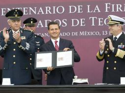 Peña Nieto encabeza el 100 Aniversario de los Tratados de Teoloyucan en el Estado de México. TOMADA DE presidencia.gob.mx  /