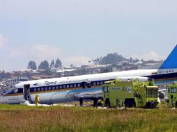 Aunque el aterrizaje fue 'brusco', nadie resultó herido. ARCHIVO /