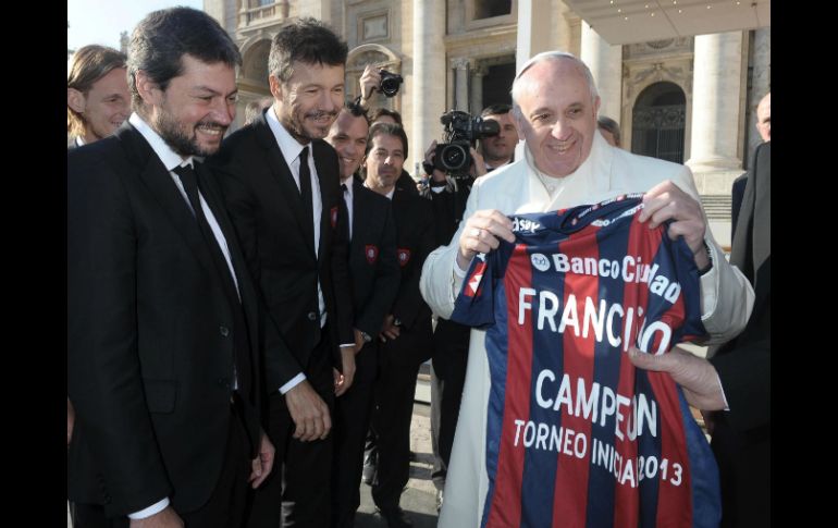Su Santidad se emocionó con el primer título continental del equipo de sus amores. ARCHIVO /