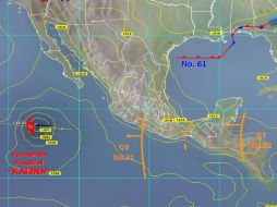 La tormenta se ubica en el mar a 890 kilómetros al suroeste de Cabo San Lucas. TOMADA DE @conagua_clima  /