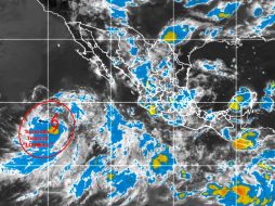 'Lowell' se localiza a mil 120 kilómetros al suroeste de Cabo San Lucas. TOMADA DE @conagua_clima  /