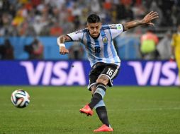 Rojo jugó con la Selección argentina en el pasado Mundial de Brasil. AFP /