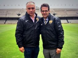 Vázquez (i) y Sancho tendrán la misión de rescatar a los Auriazules de su crisis. Foto: @PumasMX. ESPECIAL /