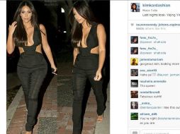 El tremendo escote de la famosa podría dejar al descubierto uno de sus pezones. INSTAGRAM: kimkardashian. ESPECIAL /