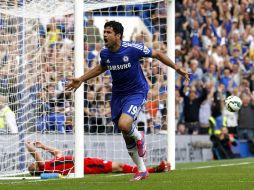 Al minuto 63 cuando Diego Costa (foto) pone el 1-0. El gol de la tranquilidad lo consigue el belga Eden Hazard (77). AFP /