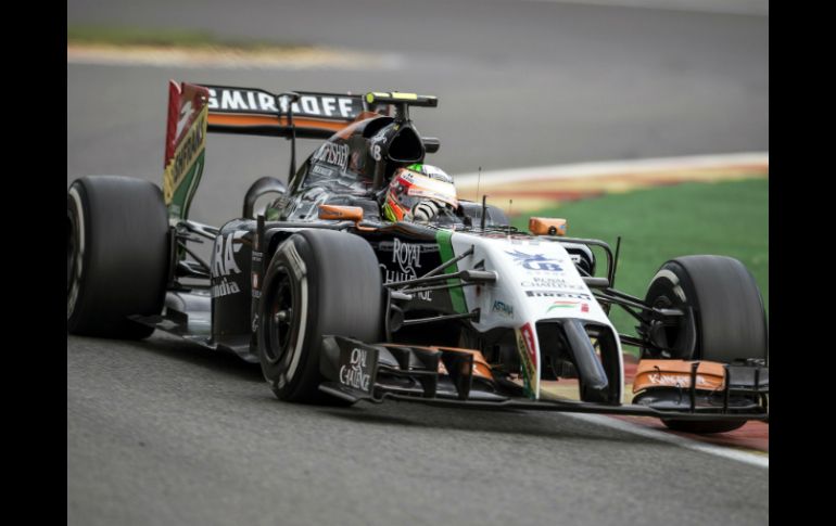 Es la primera vez en su carrera en F1 que Sergio obtiene unidades en el circuito de Spa. EFE /