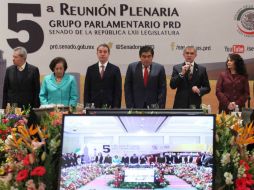 El Grupo Parlamentario del PRD celebró su quinta Reunión Plenaria en un hotel de la Ciudad de México. SUN /