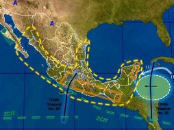 Las ondas tropicales 24 (i) y 25 (d) afectarán territorio nacional. TOMADA DE @conagua_clima  /
