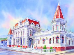 Teatro Benito Juárez, ejemplo de la arquitectura del pueblo.  /