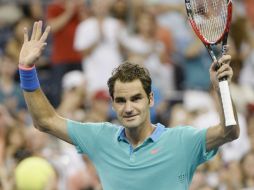 Reacción de Federer luego de ganarle al español Marcel Granollers. EFE /