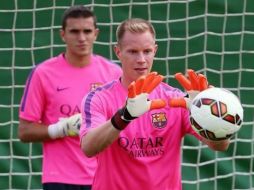 Marc-Andre Ter Stegen podría hacer su aparición contra el Athletic Club. Foto: @FCBarcelona_es. ESPECIAL /