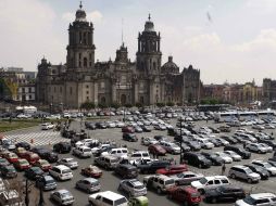 Así lució el Zócalo capitalino durante el II Informe de Gobierno de Peña Nieto. SUN /